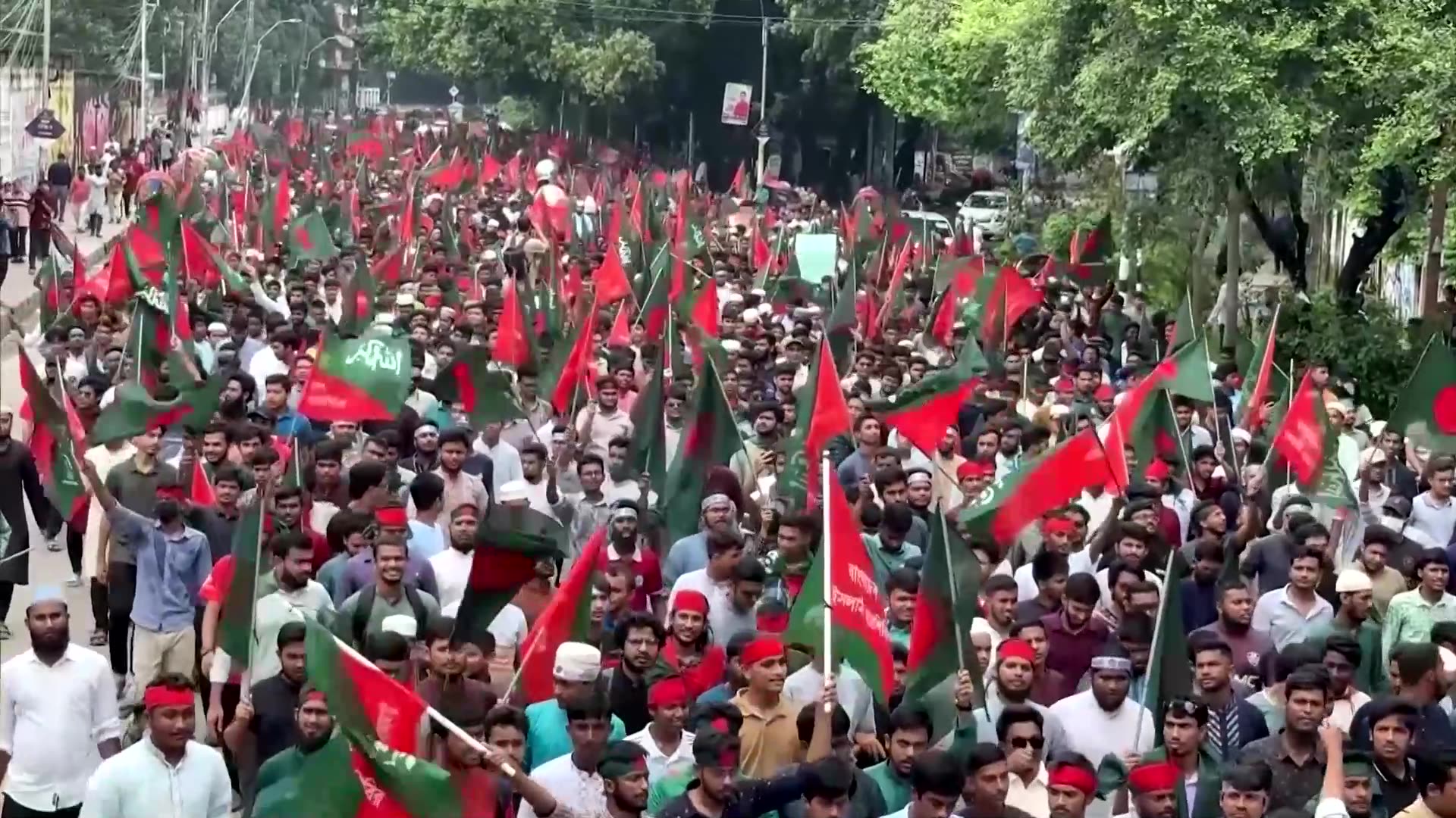 Thousands rally in Bangladesh to mark a year since Hasinas ouster