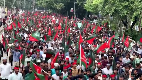 Thousands rally in Bangladesh to mark a year since Hasina's ouster