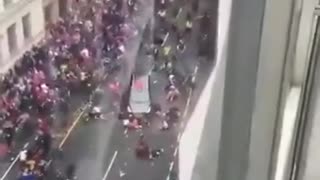 Car plows into crowd during Liverpool victory parade