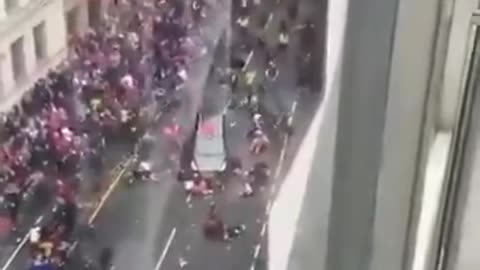 Car plows into crowd during Liverpool victory parade