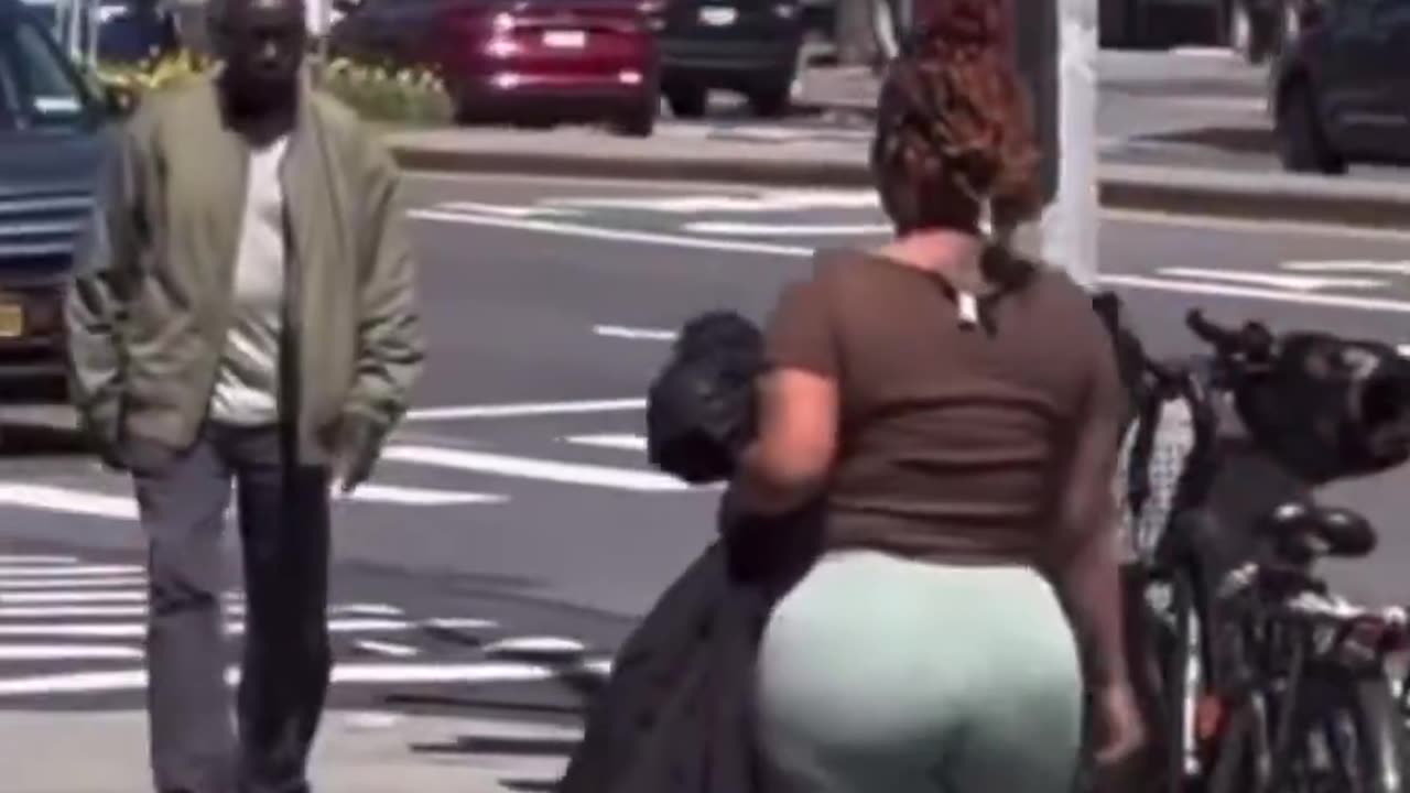 Racist black woman randomly spits on white mother and baby for no reason