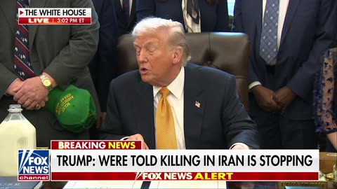 President Trump says he's been told killings in Iran stopped, no plans for executions