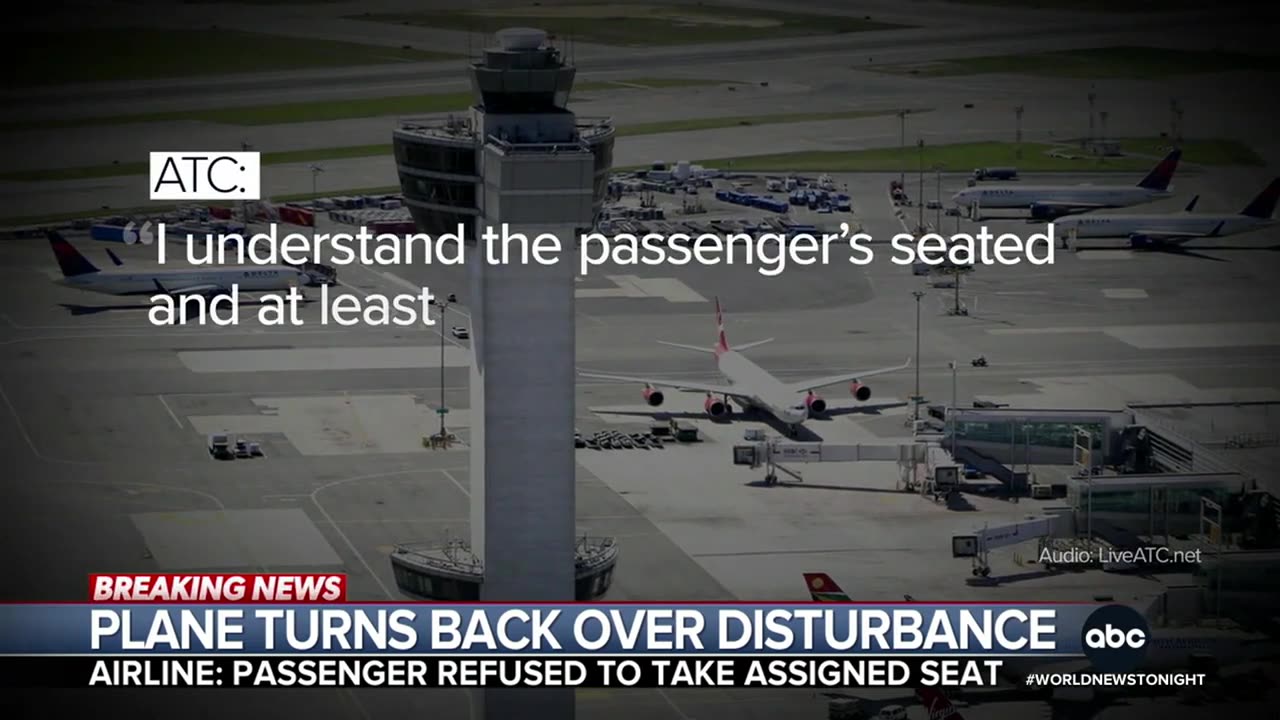 Plane bound for Milan turns back over Atlantic due to alleged unruly passenger