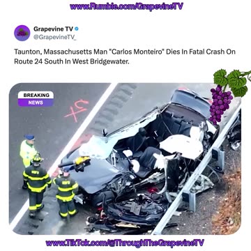 Taunton, Massachusetts Man "Carlos Monteiro" Dies In Fatal Crash On Rt 24 South In West Bridgewater.