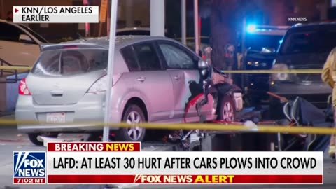 Multiple Injuries When A Car Plowed into A Crowd in East LA