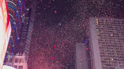 Confetti Flying in the Sky on NYE
