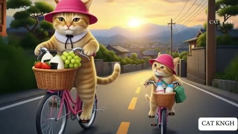 Mama Cat Work Hard at Cleaning Job Just to Buy Chocolate Ice Cream for Kitten | DailyMom Cat