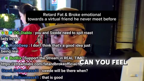 Retard Fat & Broke emotional towards a virtual friend he never meet before