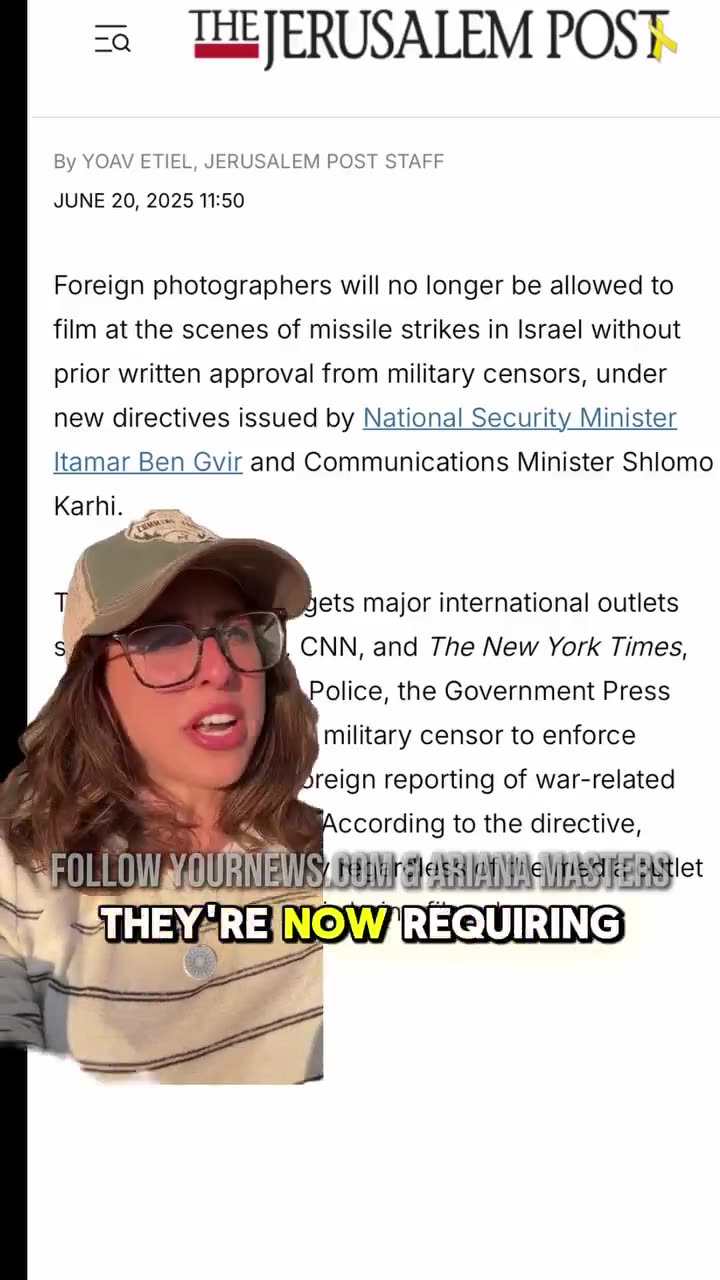 Israel bans all foreign press from releasing photos of missile strikes...