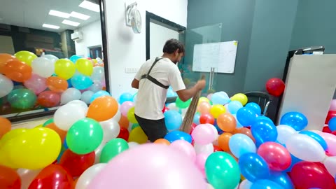 "Hide and Seek Challenge in 200,000 Balloons – Hide and Seek in a Pool of Balloons | 🤫"