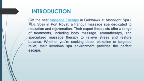 Get the best Massage Therapy in Goldhawk