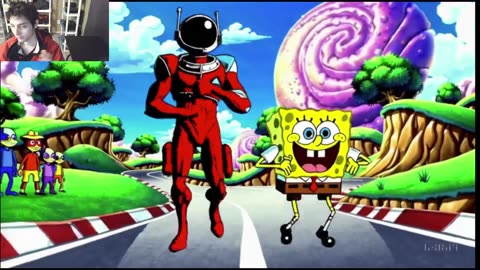 Outtake #1,022 Of The SpongeBob SquarePants VS The Astronaut In A Competitive Race Fake Funny Parody