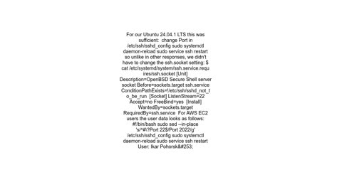 How to change the SSH server port on Ubuntu
