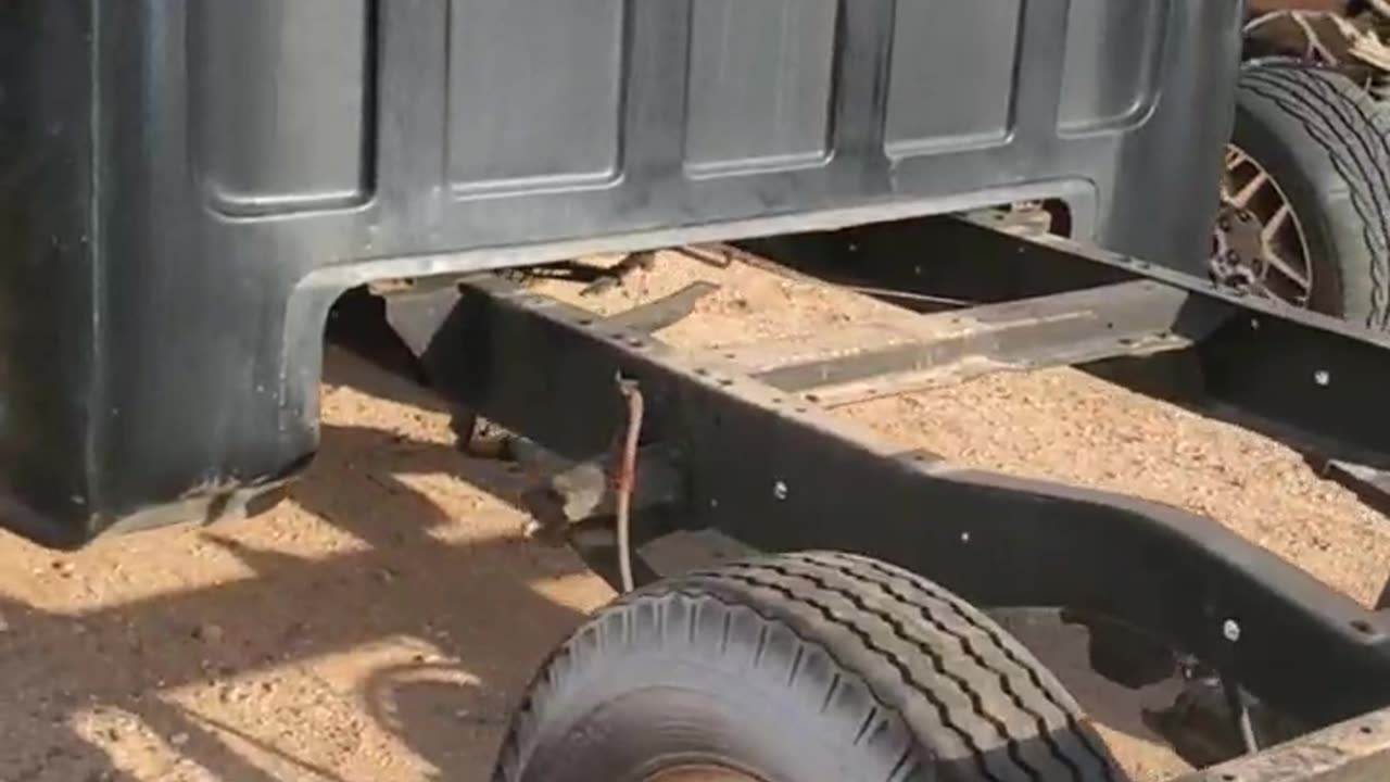 081025 58 Chevy we just set the front clip on to see...