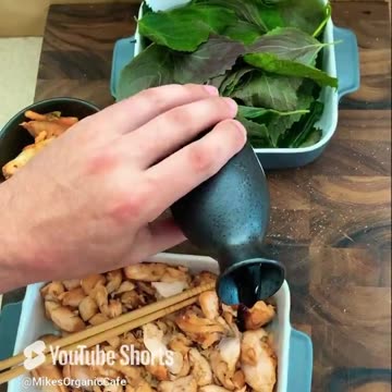 #Perilla #Leaves #Stuffed #With #Salmon & #Kimchi #Dish