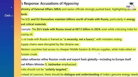 US urges Europe to target India, Impose Punitive Tariffs | Ankit Agrawal Study IQ