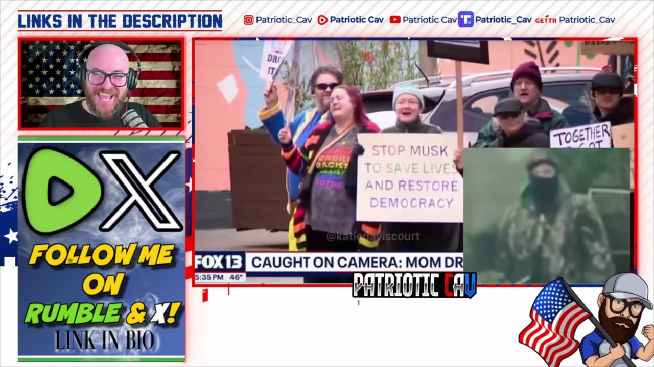 Crazed Liberal Man Jumps Out of Car to Attack Lady with a Tesla