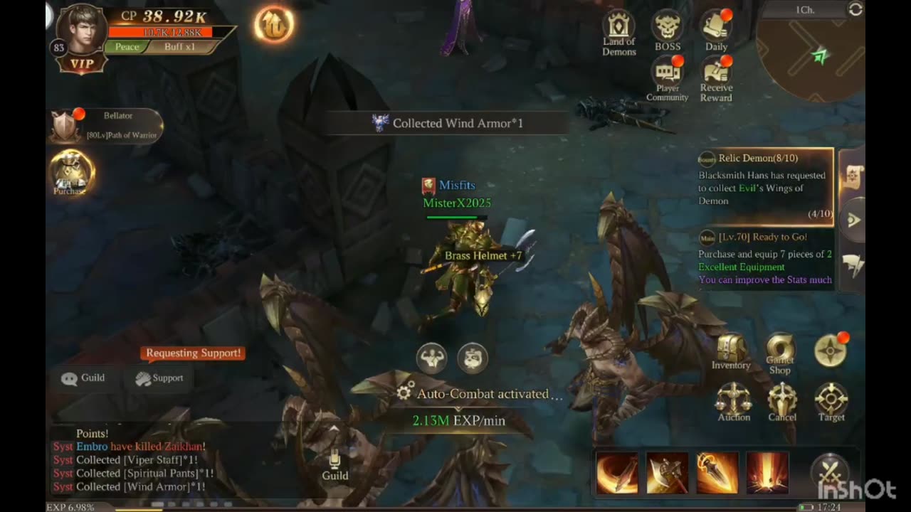 Top Devil Quest, MU gameplay