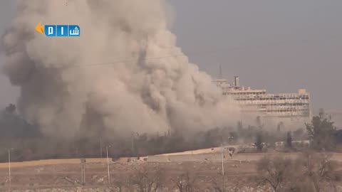 Syrian War al-Kindi Hospital, N. Aleppo, footage of SVBIED attack (Jabhat al-Nusra) 2013.12.20