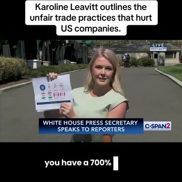 Karoline Leavitt outlines the unfair trade practices that hurt US companies