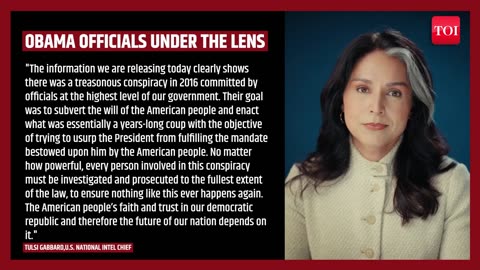 'Obama Admin Manipulated...' Gabbard Memo Names Key Obama Era Officials On Russia Hoax