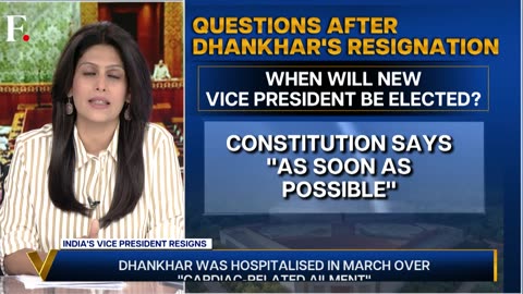 Why Did India's Vice President Dhankhar Resign? | Vantage With Palki Sharma | N18G