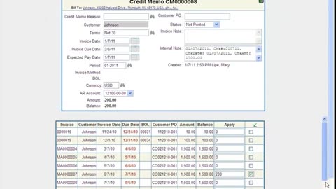 ACCT101 - Plex Manufacturing Cloud - Credit Memo C. 2016