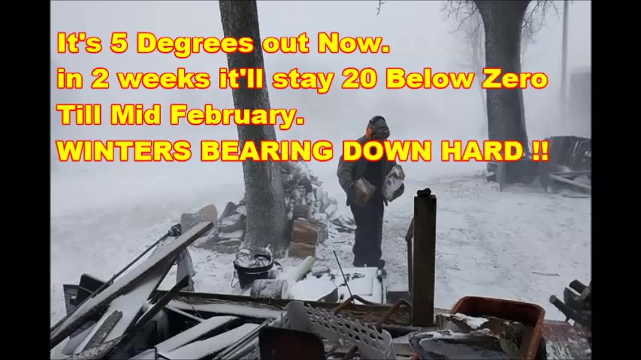 Christmas Blizzard Whiteout Hustle Loading Firewood
