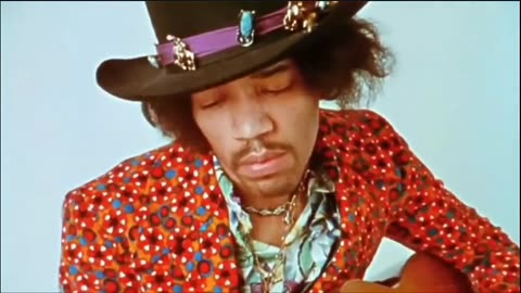 Jimi Hendrix On An Acoustic Guitar - RARE
