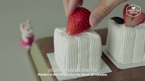 미니 딸기 파운드 케이크 만들기 - 귀엽고 달콤한 홈베이킹 레시피 - Mini Strawberry Pound Cake Recipe - Cooking tree