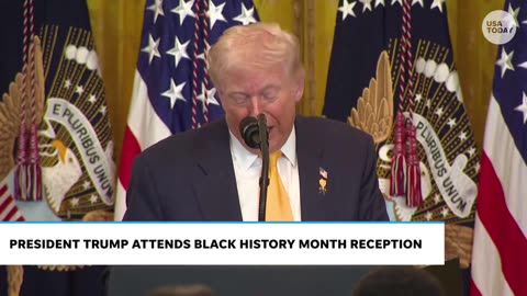 Full Donald Trump speech at Black History Month White House rece