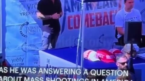 Moments before the shot that killed Charlie Kirk....