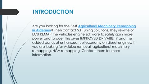 Best Agricultural Machinery Remapping in Alderney