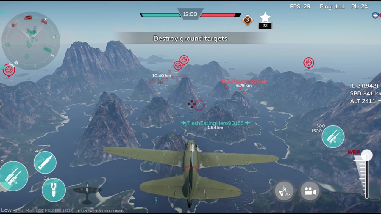 War Thunder planes gameplay