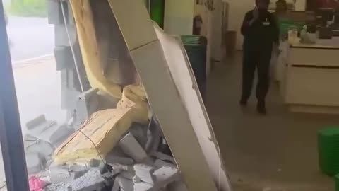"Speeding Car Hit Man Near Mall – Crashed Into Wall! 😱 CCTV"