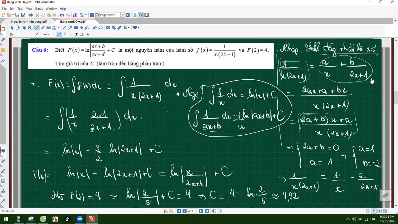02. Nguyên hàm vận dụng