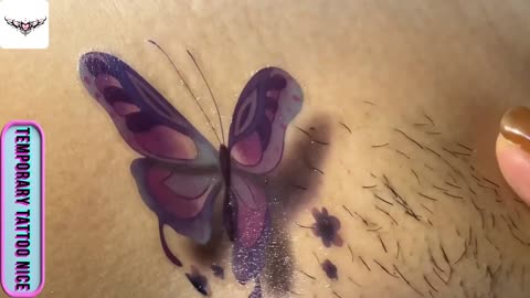 PURPLE BUTTERFLY tattos #temporarytattoo #temporarytattoos #temporarytattosticker