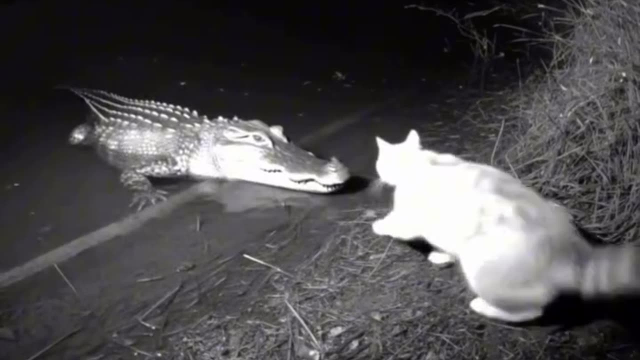 #Cat and alligator