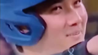 Shohei is all smiles after getting bopped