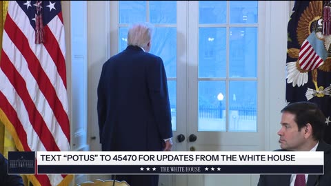 President Trump stops a meeting to look at the newly poured White House Ballroom foundation