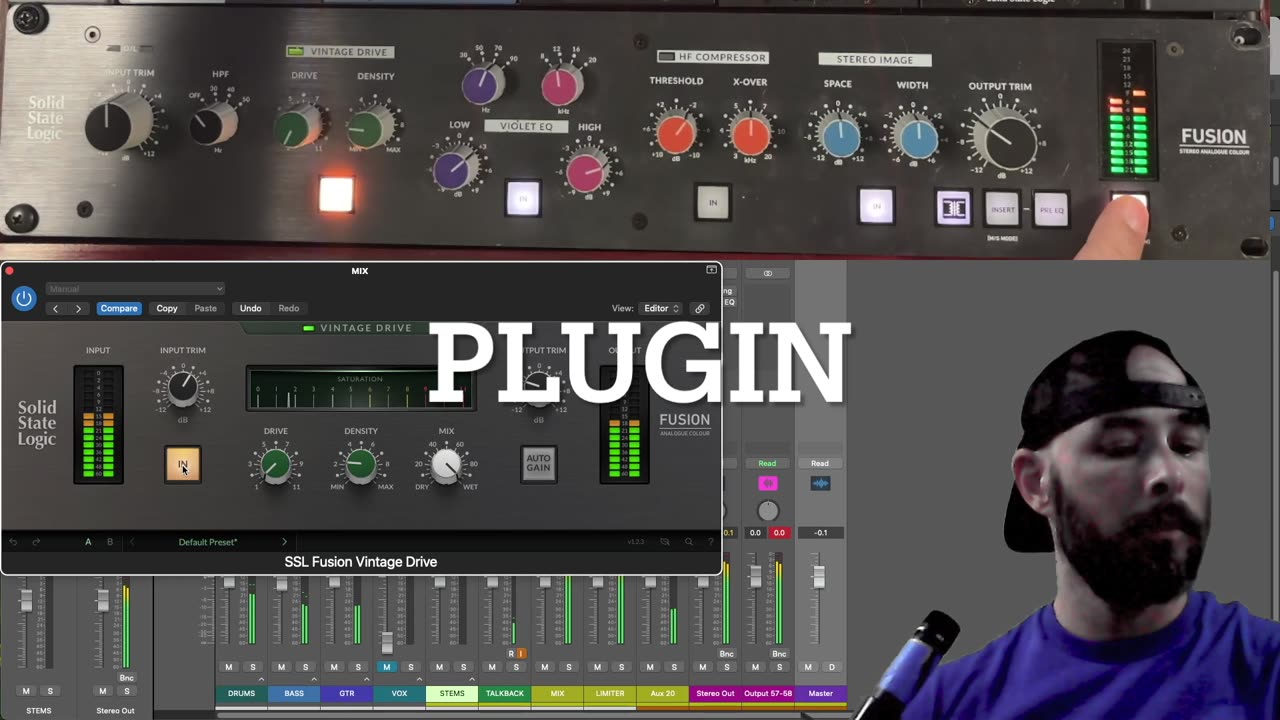 SSL FUSION - HARDWARE VS PLUGIN - DENSITY