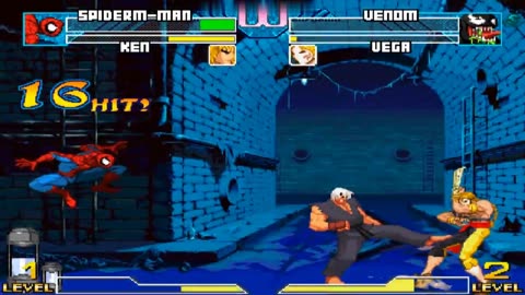Spider-Man & Ken vs Venom & Vega - (Hardest AI)
