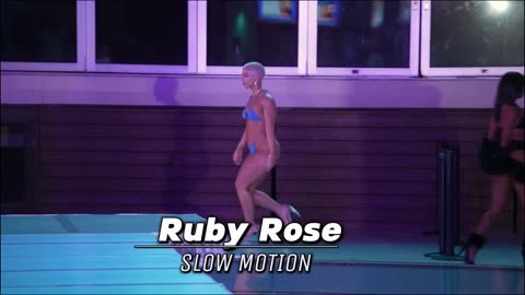 RUBY ROSE Slow Motion 🔥 | Miami Art Basel 2024 | Fusion Fashion Events | High Quality 4K