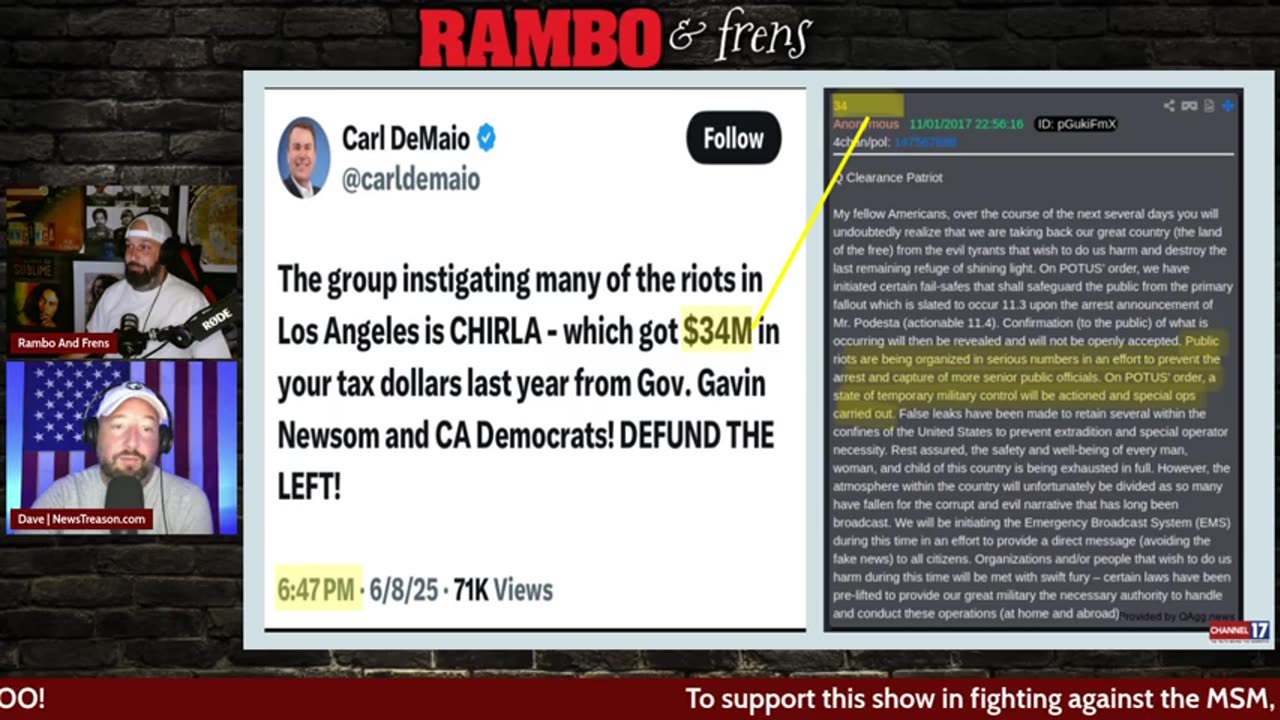 DECLAS With Rambo & Dave Nationwide Chaos, Media Exposure 6-10-25