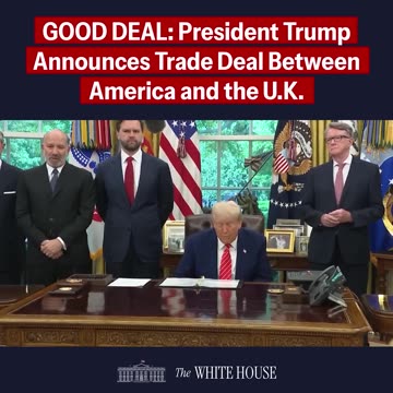 🚨 A GOOD DEAL Trump announces the first breakthrough trade deal between America and the U.K.