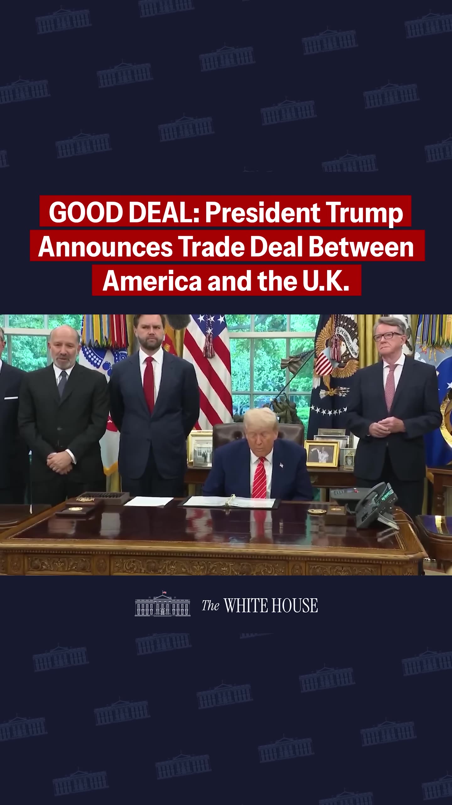 🚨 A GOOD DEAL Trump announces the first breakthrough trade deal between America and the U.K.