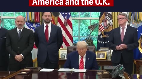 🚨 A GOOD DEAL Trump announces the first breakthrough trade deal between America and the U.K.