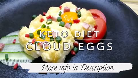 Keto ☁️ Cloud Eggs 🥚 in 30 Seconds! Fluffy, Fun & Low-Carb #Shorts