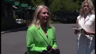 Press Secretary Karoline Leavitt speaks to the press outside the White House - June 2, 2025