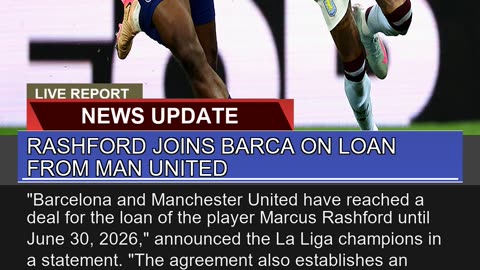 Rashford Joins Barca on Loan From Man United